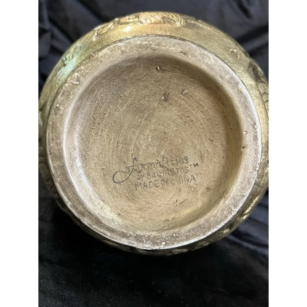 FORMALITIES‎ BY BRAUMS 13 x 7 GOLD TONE VASE (2187)
